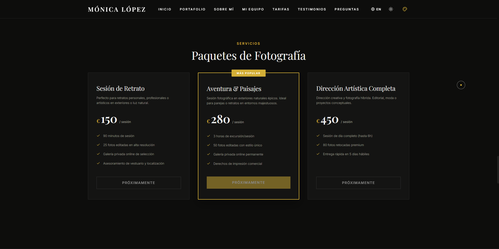 Sección Sobre Mí y Biografía