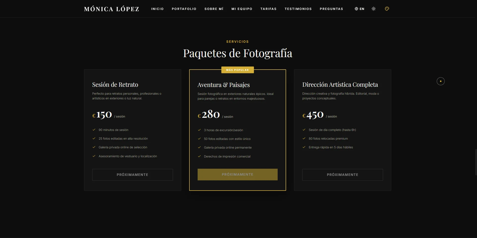 Sección Sobre Mí y Biografía