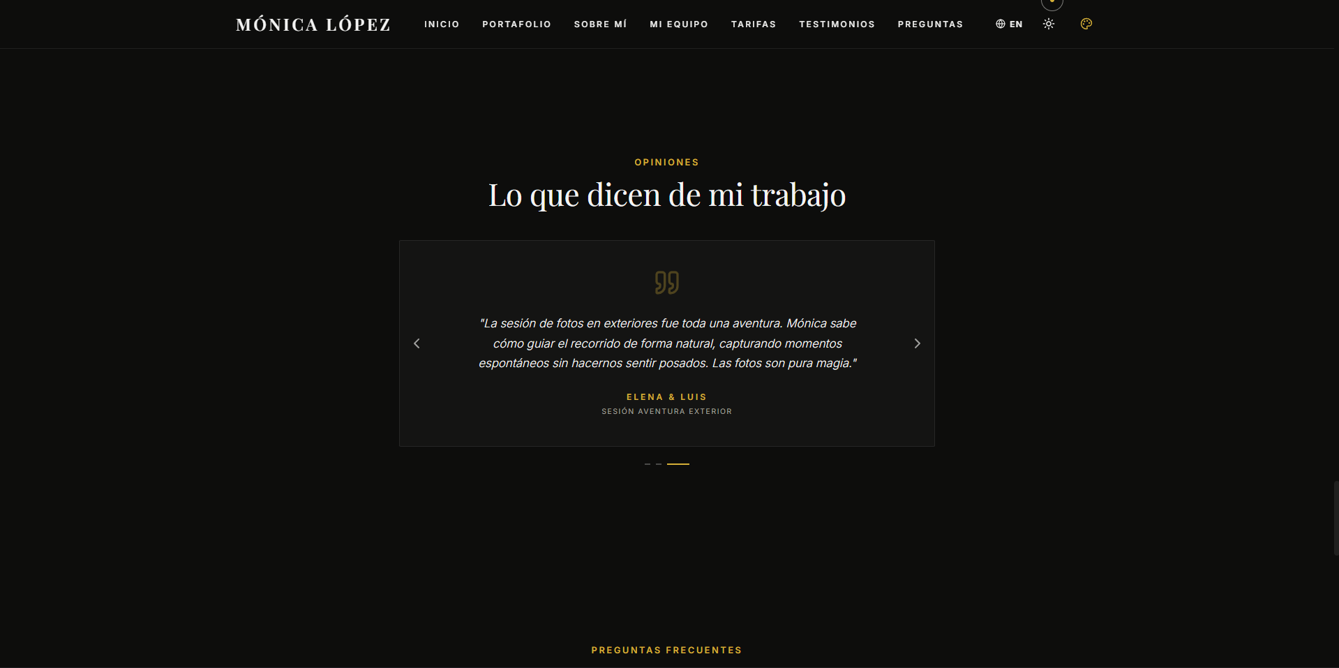 Sección de Preguntas Frecuentes