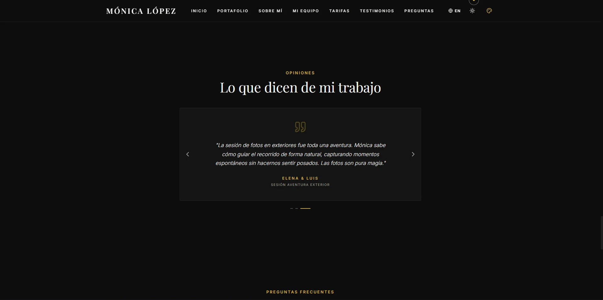 Sección de Preguntas Frecuentes
