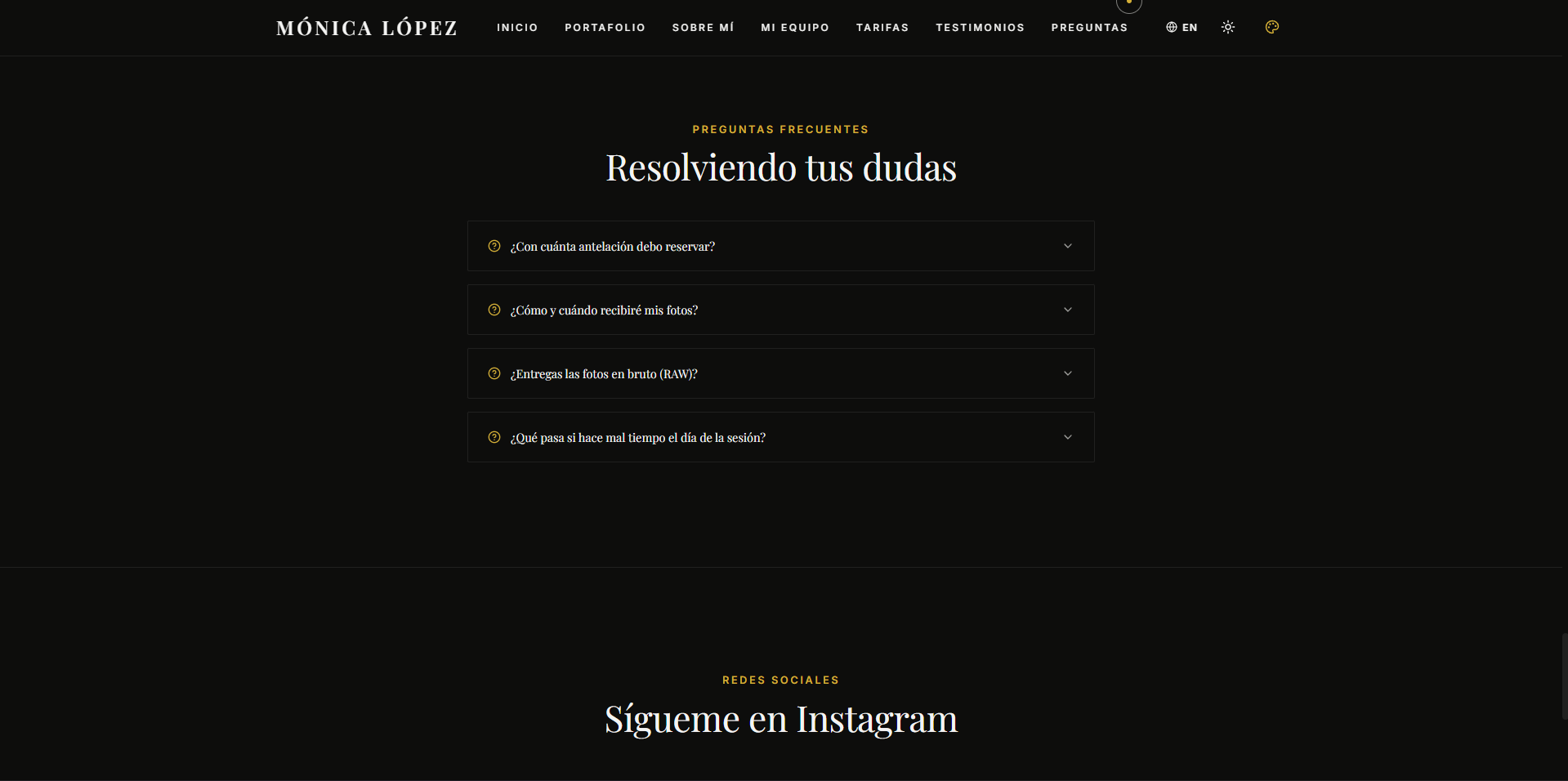 Sección de Testimonios y Clientes
